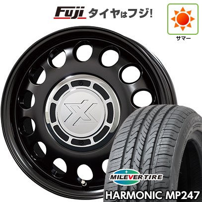 【新品 軽自動車】エブリイワゴン 夏タイヤ ホイール4本セット 165/50R15 ミレバー ハーモニック MP247(限定) コスミック クロスブラッド スティール 4.5J 15インチ(送料無料)｜フジコーポレーション