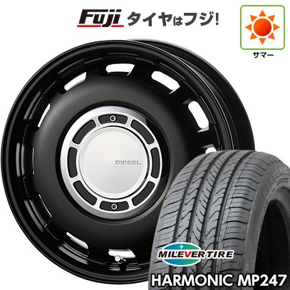 【新品 軽自動車】エブリイワゴン 夏タイヤ ホイール4本セット 165/50R15 ミレバー ハーモニック MP247(限定) コスミック クロスブラッド ディーゼル 4.5J 15インチ(送料無料)｜フジコーポレーション