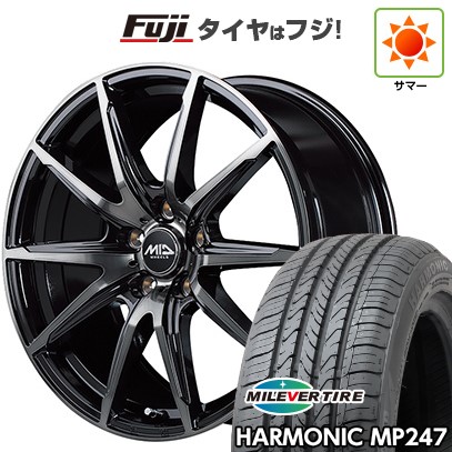 【新品国産車用5穴114.3】 夏タイヤ ホイール4本セット 205/65R16 ミレバー ハーモニック MP247(限定) MID WHEELS DR-02 6.5J 16インチ(送料無料)