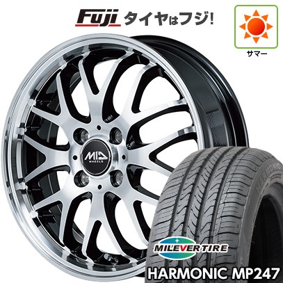 【新品 軽自動車】エブリイワゴン 夏タイヤ ホイール4本セット 165/50R15 ミレバー ハーモニック MP247(限定) MID WHEELS エグゼ10 Vセレクション 4.5J 15インチ(送料無料) 53,880円