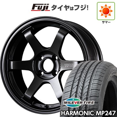 【新品 軽自動車】エブリイワゴン 夏タイヤ ホイール4本セット 165/50R15 ミレバー ハーモニック MP247(限定) RAYS レイズ ボルクレーシング TE37 ソニック 5J 15インチ(送料無料)