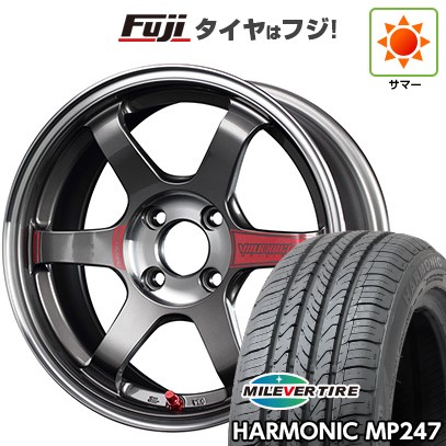 【新品 軽自動車】エブリイワゴン 夏タイヤ ホイール4本セット 165/50R15 ミレバー ハーモニック MP247(限定) RAYS レイズ ボルクレーシング TE37 ソニック SL 5.5J 15インチ(送料無料)