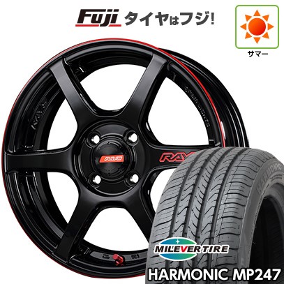 【新品 軽自動車】エブリイワゴン 夏タイヤ ホイール4本セット 165/50R15 ミレバー ハーモニック MP247(限定) RAYS レイズ グラムライツ 57C6 TIME ATTACK EDITION 5J 15インチ(送料無料)｜フジコーポレーション