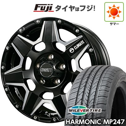 【新品】ヤリスクロス 夏タイヤ ホイール4本セット 205/65R16 ミレバー ハーモニック MP247(限定) クライメイト スワット(マットブラックマシニング) 7J 16インチ(送料無料)