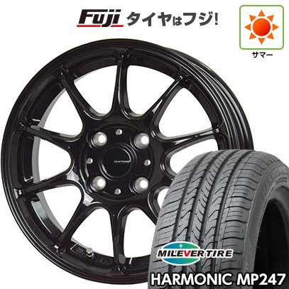 【新品 軽自動車】 夏タイヤ ホイール4本セット 165/55R14 ミレバー ハーモニック MP247(限定) ホットスタッフ ジースピード G-07 4.5J 14インチ(送料無料)|フジコーポレーション
