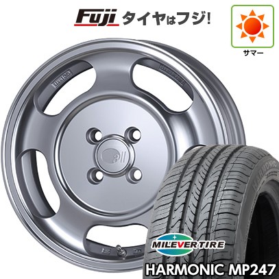 【新品 軽自動車】エブリイワゴン 夏タイヤ ホイール4本セット 165/50R15 ミレバー ハーモニック MP247(限定) ENKEI エンケイ all オールセブンティーン 5J 15インチ(送料無料)