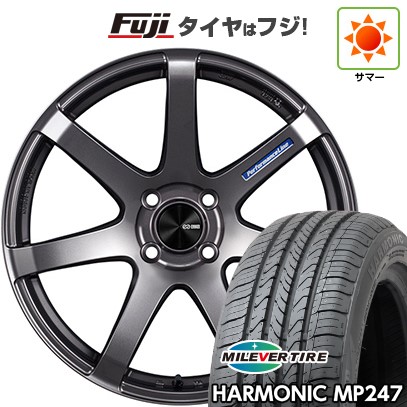【新品 軽自動車】エブリイワゴン 夏タイヤ ホイール4本セット 165/50R15 ミレバー ハーモニック MP247(限定) ENKEI エンケイ PerformanceLine PF07 5J 15インチ(送料無料)|フジコーポレーション