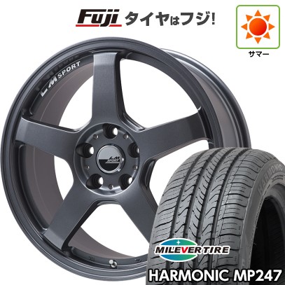 【新品 軽自動車】エブリイワゴン 夏タイヤ ホイール4本セット 165/50R15 ミレバー ハーモニック MP247(限定) レアマイスター LMスポーツ LM-05R(マットガンメタ) 5J 15インチ(送料無料)｜フジコーポレーション