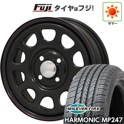 【新品 軽自動車】 夏タイヤ ホイール4本セット 165/55R14 ミレバー ハーモニック MP247(限定) モリタ デイトナズ G2 5J 14インチ(送料無料)