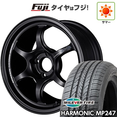 【新品 軽自動車】エブリイワゴン 夏タイヤ ホイール4本セット 165/50R15 ミレバー ハーモニック MP247(限定) ヨコハマ アドバンレーシング RG-D2 5J 15インチ(送料無料)