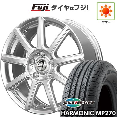 【新品国産車用5穴100】 夏タイヤ ホイール4本セット 205/55R16 ミレバー ハーモニック MP270(限定) テクノピア アルテミス NS9 6.5J 16インチ(送料無料)