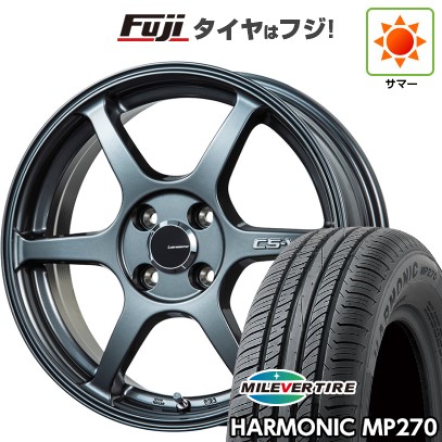 【新品国産車用4穴100】 夏タイヤ ホイール4本セット 195/55R16 ミレバー ハーモニック MP270(限定) レアマイスター CS-V6(ガンメタ) 6J 16インチ(送料無料)｜フジコーポレーション 44,220円