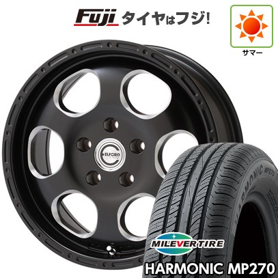 【新品国産車用5穴114.3】 夏タイヤ ホイール4本セット 215/65R16 ミレバー ハーモニック MP270(限定) エルフォード ブラッドストック 1P 7J 16インチ(送料無料)