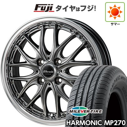【新品国産車用4穴100】 夏タイヤ ホイール4本セット 195/55R16 ミレバー ハーモニック MP270(限定) モンツァ ワーウィック ディープランド 6J 16インチ(送料無料)｜フジコーポレーション