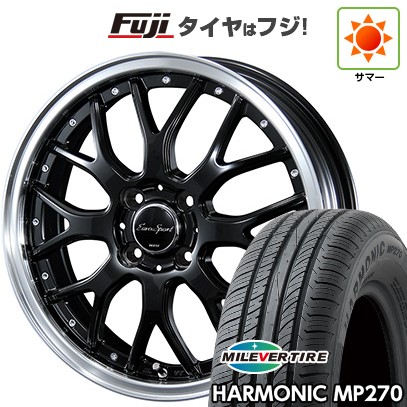 【新品国産車用4穴100】 夏タイヤ ホイール4本セット 185/55R15 ミレバー ハーモニック MP270(限定) ブレスト ユーロスポーツ タイプ815 5.5J 15インチ(送料無料)