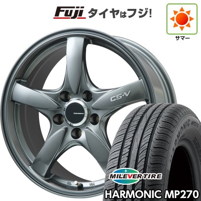【新品国産車用5穴100】 夏タイヤ ホイール4本セット 205/55R16 ミレバー ハーモニック MP270(限定) レアマイスター CS-V(ガンメタ) 7J 16インチ(送料無料)|フジコーポレーション
