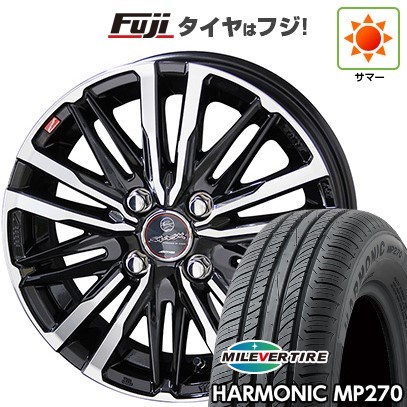 【新品国産車用4穴100】 夏タイヤ ホイール4本セット 175/70R14 ミレバー ハーモニック MP270(限定) 共豊 スマック クレスト 5.5J 14インチ(送料無料)
