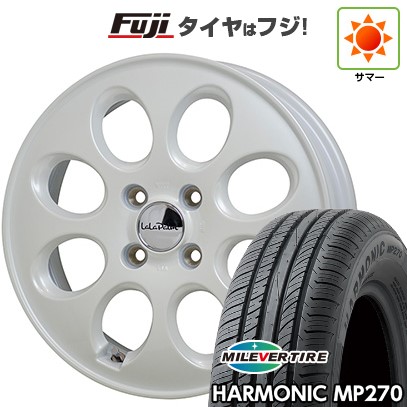 【新品国産車用4穴100】 夏タイヤ ホイール4本セット 175/70R14 ミレバー ハーモニック MP270(限定) ホットスタッフ ララパーム オーバル 5J 14インチ(送料無料)