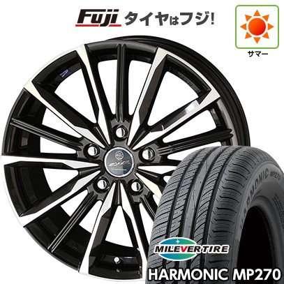 【新品国産車用5穴114.3】 夏タイヤ ホイール4本セット 205/55R16 ミレバー ハーモニック MP270(限定) 共豊 スマック ヴァルキリー 6.5J 16インチ(送料無料)