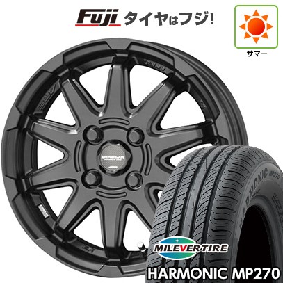 【新品国産車用4穴100】 夏タイヤ ホイール4本セット 195/55R16 ミレバー ハーモニック MP270(限定) 共豊 サーキュラー C10S 6J 16インチ(送料無料)|フジコーポレーション