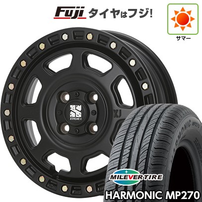 【新品国産車用4穴100】 夏タイヤ ホイール4本セット 175/65R14 ミレバー ハーモニック MP270(限定) MLJ エクストリームJ XJ07 5J 14インチ(送料無料)