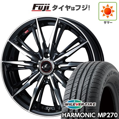 【新品国産車用4穴100】 夏タイヤ ホイール4本セット 175/70R14 ミレバー ハーモニック MP270(限定) WEDS ウェッズ レオニス GX 5.5J 14インチ(送料無料)｜フジコーポレーション 59,100円