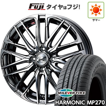 【新品国産車用4穴100】 夏タイヤ ホイール4本セット 195/55R16 ミレバー ハーモニック MP270(限定) WEDS ウェッズ レオニス SK 6J 16インチ(送料無料)