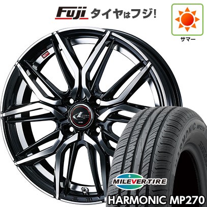 【新品国産車用4穴100】 夏タイヤ ホイール4本セット 175/70R14 ミレバー ハーモニック MP270(限定) WEDS ウェッズ レオニス LM 5.5J 14インチ(送料無料)|フジコーポレーション