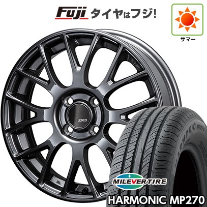 【新品国産車用4穴100】 夏タイヤ ホイール4本セット 195/55R16 ミレバー ハーモニック MP270(限定) SSR GT GTV04 6J 16インチ(送料無料)