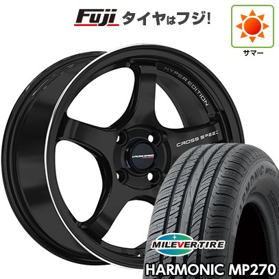 【新品国産車用4穴100】 夏タイヤ ホイール4本セット 185/55R15 ミレバー ハーモニック MP270(限定) ホットスタッフ クロススピード ハイパーエディションCR5 5.5J 15インチ(送料無料)