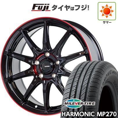 【新品】フリード 5穴/114 夏タイヤ ホイール4本セット 195/55R16 ミレバー ハーモニック MP270(限定) ホットスタッフ ジースピード P-05R 6.5J 16インチ(送料無料)