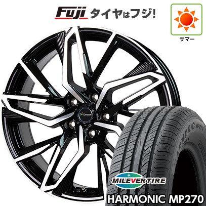 【新品】フリード 5穴/114 夏タイヤ ホイール4本セット 195/55R16 ミレバー ハーモニック MP270(限定) ホットスタッフ クロノス CH-112 6.5J 16インチ(送料無料)