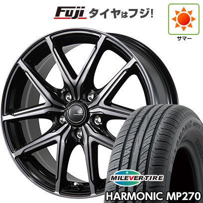【新品】フリード 5穴/114 夏タイヤ ホイール4本セット 195/55R16 ミレバー ハーモニック MP270(限定) トピー セレブロ FT05 6.5J 16インチ(送料無料)