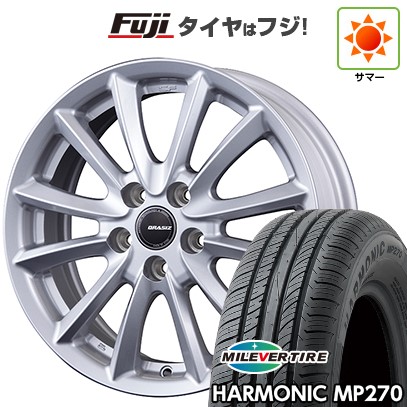 【新品国産車用4穴100】 夏タイヤ ホイール4本セット 185/55R15 ミレバー ハーモニック MP270(限定) コーセイ クレイシズ VS6 6J 15インチ(送料無料)｜フジコーポレーション