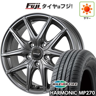 【新品国産車用5穴114.3】 夏タイヤ ホイール4本セット 195/60R16 ミレバー ハーモニック MP270(限定) トピー シビラ NEXT F05 6.5J 16インチ(送料無料)｜フジコーポレーション