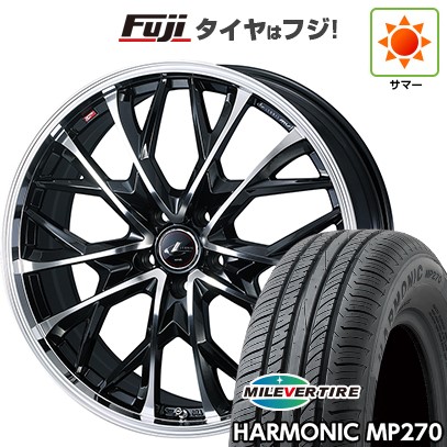 【新品国産車用5穴114.3】 夏タイヤ ホイール4本セット 195/60R16 ミレバー ハーモニック MP270(限定) WEDS ウェッズ レオニス MV 6.5J 16インチ(送料無料)｜フジコーポレーション