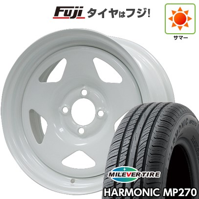 【新品国産車用4穴100】 夏タイヤ ホイール4本セット 185/55R15 ミレバー ハーモニック MP270(限定) モリタ デイトナズ S/R 6J 15インチ(送料無料)｜フジコーポレーション