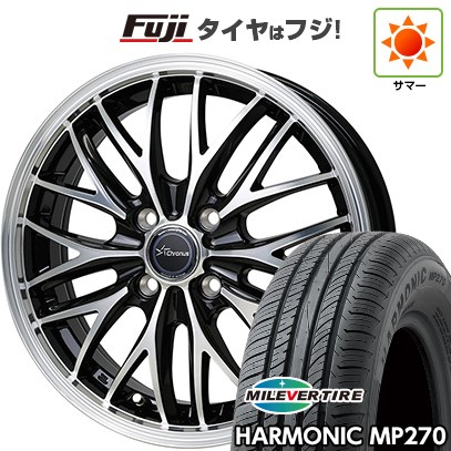 【新品国産車用4穴100】 夏タイヤ ホイール4本セット 175/65R14 ミレバー ハーモニック MP270(限定) ホットスタッフ クロノス CH-113 5J 14インチ(送料無料)