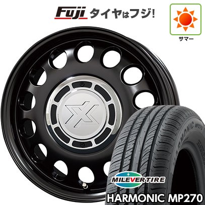 【新品国産車用4穴100】 夏タイヤ ホイール4本セット 185/65R14 ミレバー ハーモニック MP270(限定) コスミック クロスブラッド スティール 5J 14インチ(送料無料)