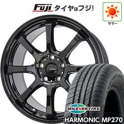 【新品国産車用5穴114.3】 夏タイヤ ホイール4本セット 195/60R16 ミレバー ハーモニック MP270(限定) ホットスタッフ ジースピード G-08 6.5J 16インチ(送料無料)|フジコーポレーション
