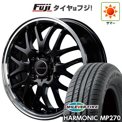 【新品国産車用4穴100】 夏タイヤ ホイール4本セット 195/55R16 ミレバー ハーモニック MP270(限定) MID WHEELS エグゼ10 6J 16インチ(送料無料)