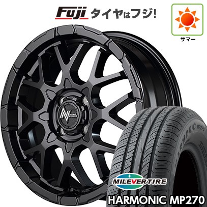 【新品国産車用4穴100】 夏タイヤ ホイール4本セット 195/55R16 ミレバー ハーモニック MP270(限定) MID WHEELS NITRO POWER M28 バレットKC 6J 16インチ(送料無料)