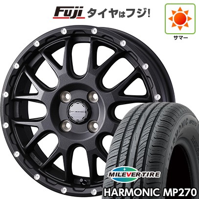 【新品国産車用4穴100】 夏タイヤ ホイール4本セット 185/65R14 ミレバー ハーモニック MP270(限定) WEDS ウェッズアドベンチャー マッドヴァンス 08 5J 14インチ(送料無料)｜フジコーポレーション