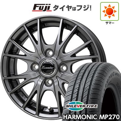 【新品国産車用4穴100】 夏タイヤ ホイール4本セット 175/70R14 ミレバー ハーモニック MP270(限定) ホットスタッフ エクシーダー E05II 5.5J 14インチ(送料無料)