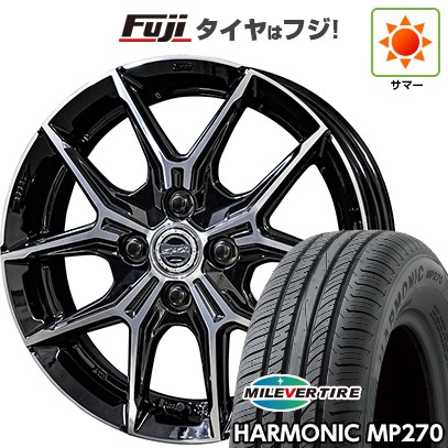 【新品国産車用4穴100】 夏タイヤ ホイール4本セット 175/70R14 ミレバー ハーモニック MP270(限定) 共豊 スマック +EK M1 5J 14インチ(送料無料)