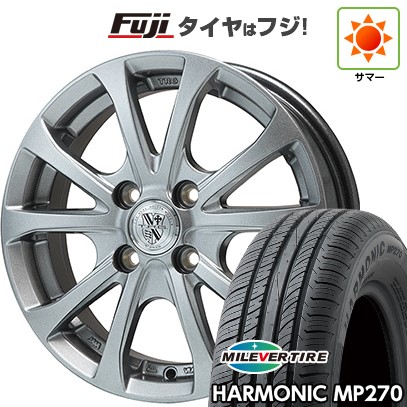 【新品国産車用4穴100】 夏タイヤ ホイール4本セット 175/65R14 ミレバー ハーモニック MP270(限定) ビッグウエイ TRG-バーンII 5J 14インチ(送料無料)