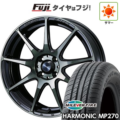 【新品国産車用4穴100】 夏タイヤ ホイール4本セット 185/55R15 ミレバー ハーモニック MP270(限定) WEDS ウェッズスポーツ SA-99R 6J 15インチ(送料無料)