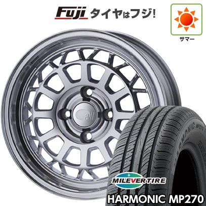 【新品国産車用4穴100】 夏タイヤ ホイール4本セット 185/55R15 ミレバー ハーモニック MP270(限定) ENKEI エンケイ all オールナイン 6J 15インチ(送料無料)