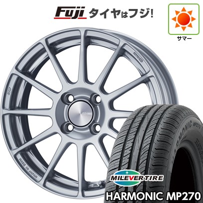 【新品国産車用4穴100】 夏タイヤ ホイール4本セット 185/55R15 ミレバー ハーモニック MP270(限定) ENKEI エンケイ PerformanceLine PF03 6J 15インチ(送料無料)｜フジコーポレーション