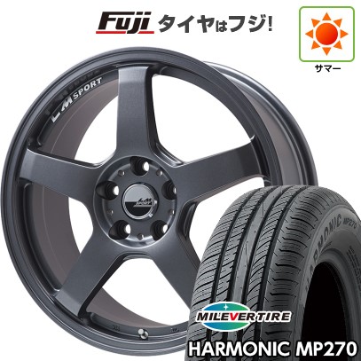 【新品国産車用5穴114.3】 夏タイヤ ホイール4本セット 195/60R16 ミレバー ハーモニック MP270(限定) レアマイスター LMスポーツ LM-05R(マットガンメタ) 6.5J 16インチ(送料無料)|フジコーポレーション